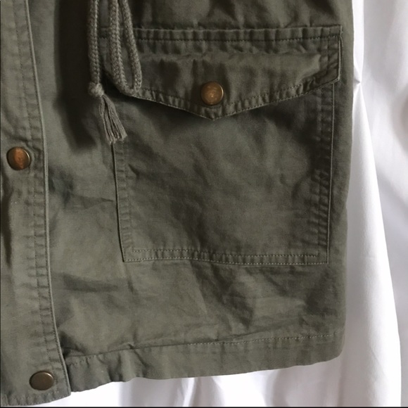 Jackets & Blazers - Olive Green Cargo Vest